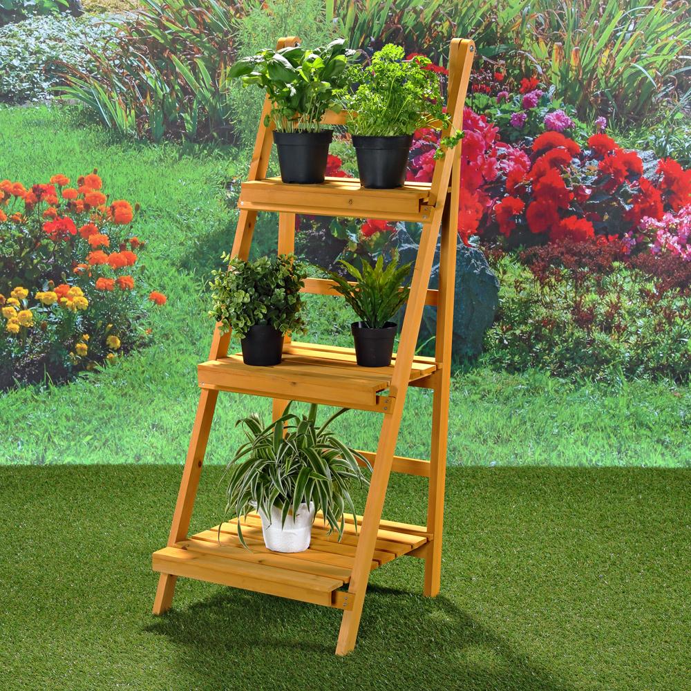 Blumenregal Blumenpodest Pflanzentreppe Blumenampel Gartenregal Regal 3 Etagen