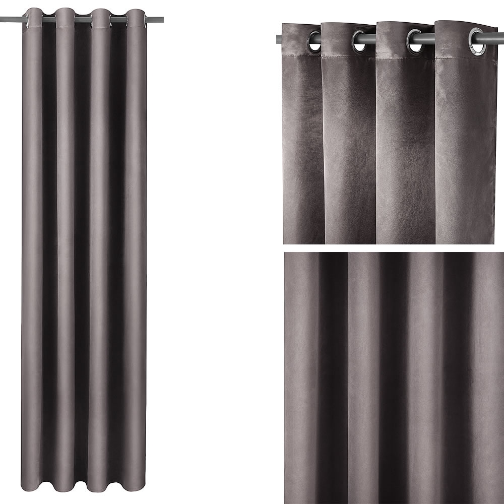 Vorhang Blickdicht Ösenschal Gardine Grau Schal Dekoschal Fensterschal Fenster