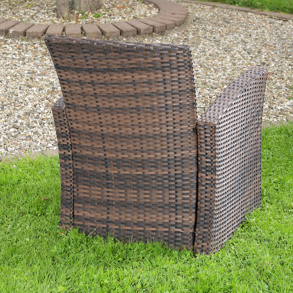 Gartenstuhl Braun – Poly-Rattan, Stahlrahmen, 60x70x78 Cm, Armlehnen, Wetterfest, 110 Kg Belastbarkeit Gartenstuhl Braun – Poly-Rattan, Stahlrahmen, 60x70x78 Cm, Armlehnen, Wetterfest, 110 Kg Belastbarkeit