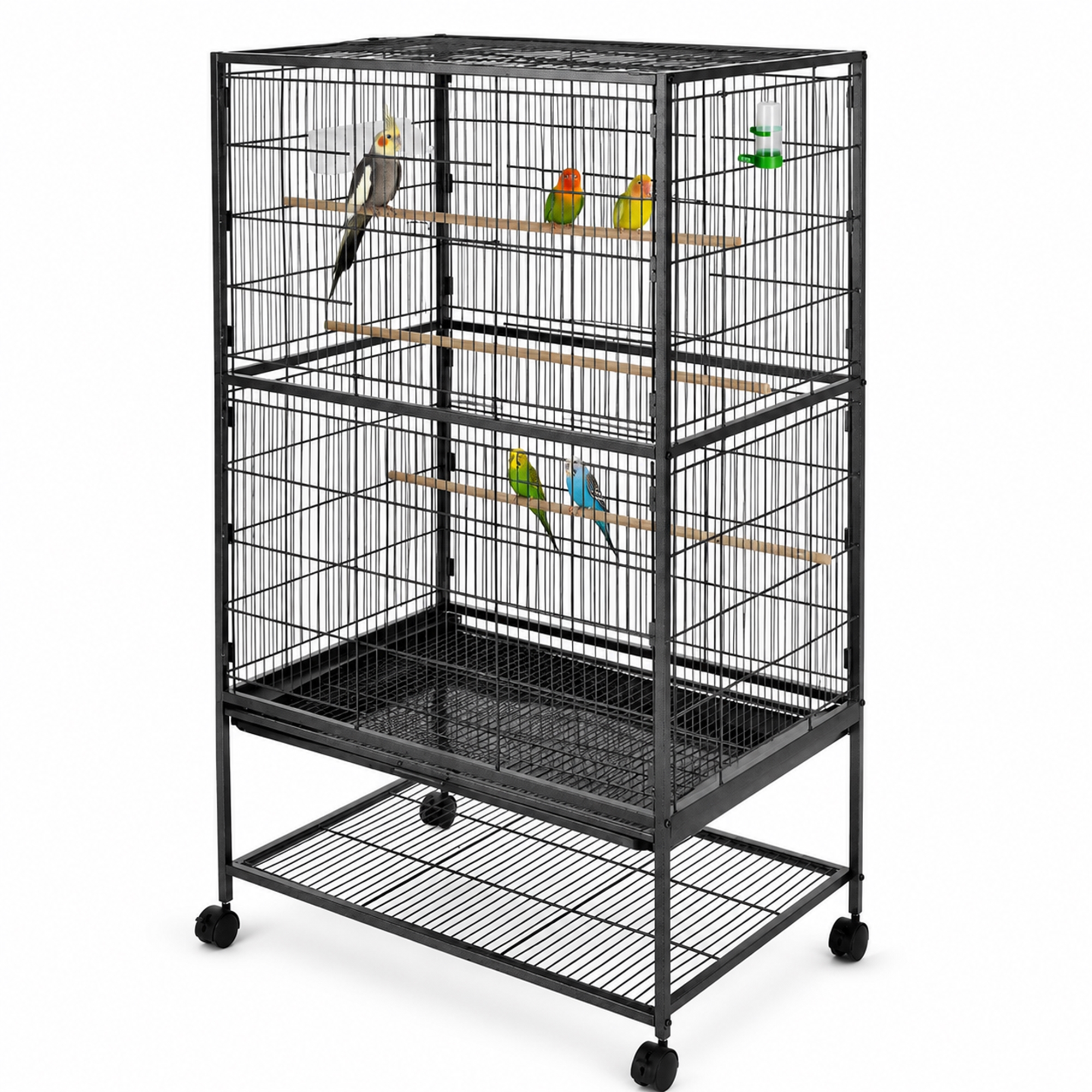 Vogelvoliere Vogelkäfig Vogelhaus Grau XXL Voliere Käfig Zuchtkäfig Tierkäfig 15