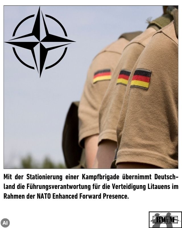 Mit der Stationierung einer Kampfbrigade übernimmt Deutsch-land die Führungsverantwortung für die Verteidigung Litauens im Rahmen der NATO Enhanced Forward Presence.