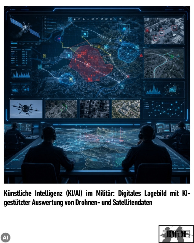 Künstliche Intelligenz (KI/AI) im Militär: Digitales Lagebild mit KI-gestützter Auswertung von Drohnen- und Satellitendaten