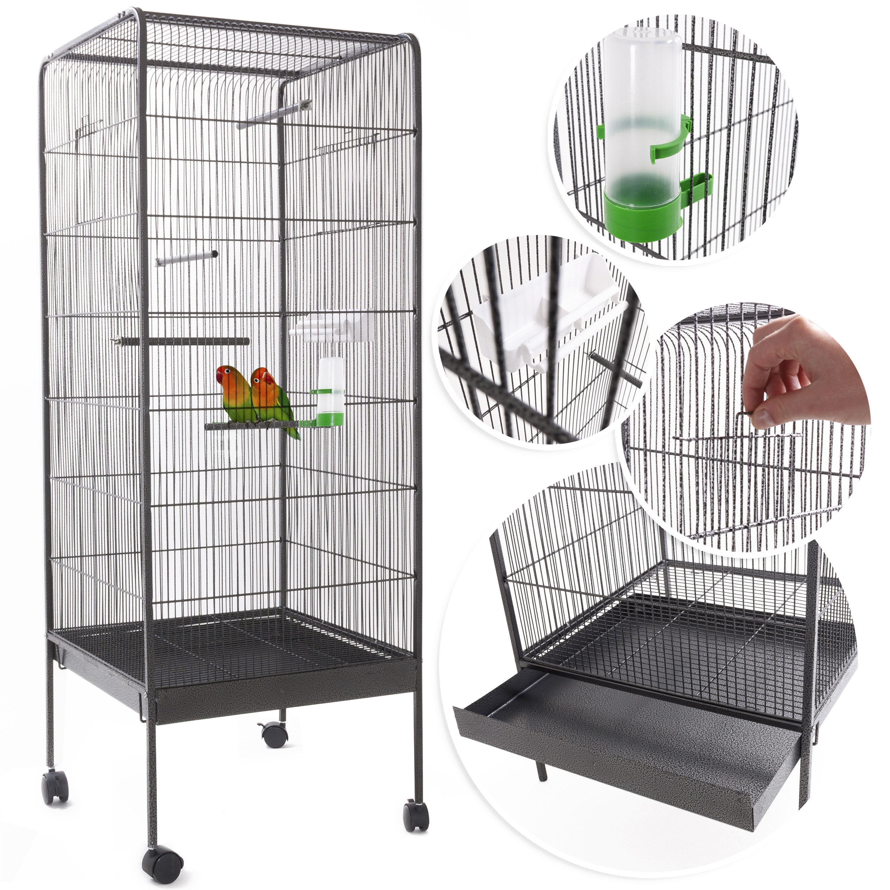 Lovpet® Vogelvoliere Voliere Vogelkäfig Vogelhaus Käfig Vogel Tierkäfig