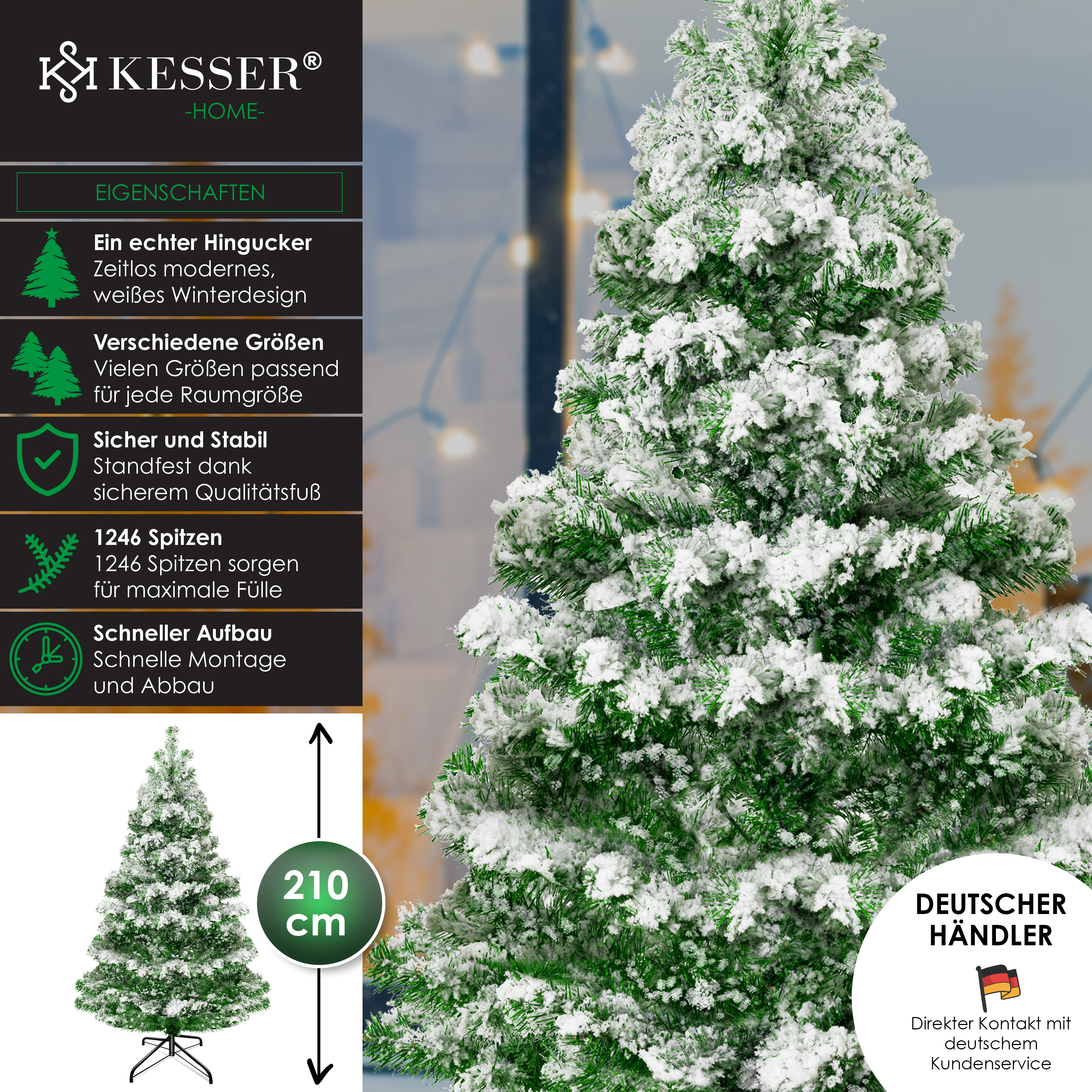 KESSER® Weihnachtsbaum künstlich Tannenbaum Edeltanne Spritzguss PE | eShopping