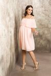 MamiMode-Kleid-Rueschen-Umstandskleid-Chiffon-kurz-puder-2.jpg