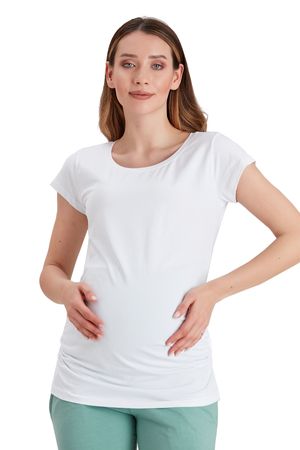Einfarbiges Umstandsshirt Kurzarm Basic