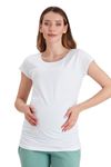 MamiMode-Baby-Einfarbige-Schwangerschaft-Umstandsshirt-Kurzarm-Weiss-1.jpg