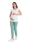 MamiMode-Baby-Einfarbige-Schwangerschaft-Umstandsshirt-Kurzarm-Weiss-4.jpg