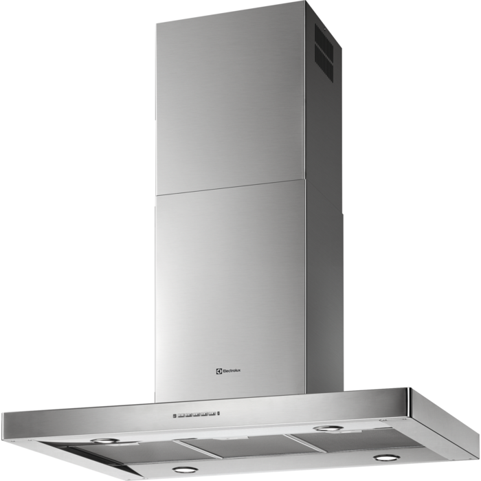 Electrolux Abluft Umluft Design-Inselhaube A 90 cm Chrom, IHL9028CN, 942490571