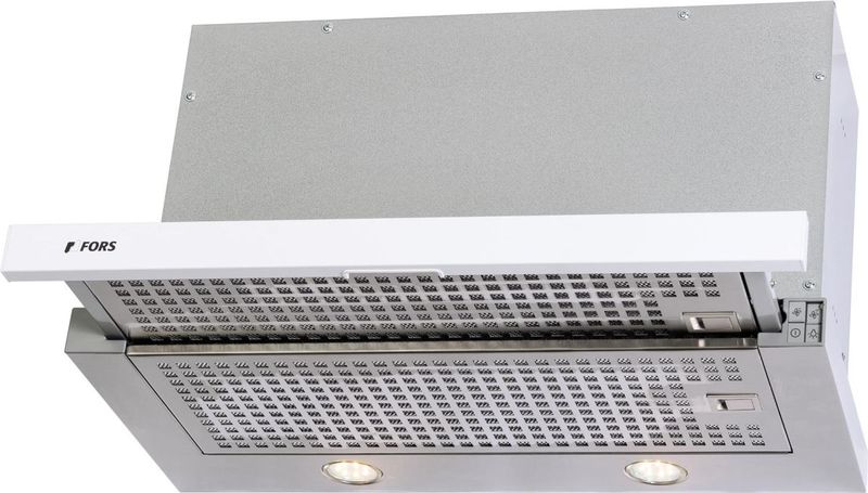 Extraflache Abzugshaube aus Metall SLIDE 55 W Weiss