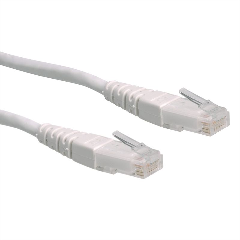 ROLINE Patchkabel Kat.6 (Class E) UTP, weiß, 0,3 m