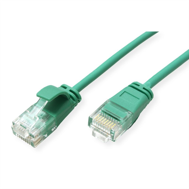 ROLINE UTP DataCenter Patchkabel Kat.6A (Class EA), LSOH, slim, grün, 0,15 m
