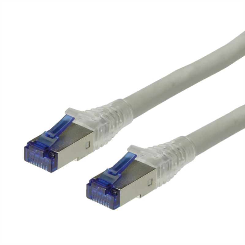 ROLINE Patchkabel Kat.6A (Class EA) S/FTP (PiMF), Massivdraht, LSOH, grau, 70 m