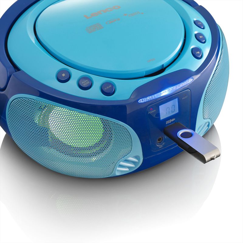 Lenco SCD-650 CD Player mit Lichteffekt, blau