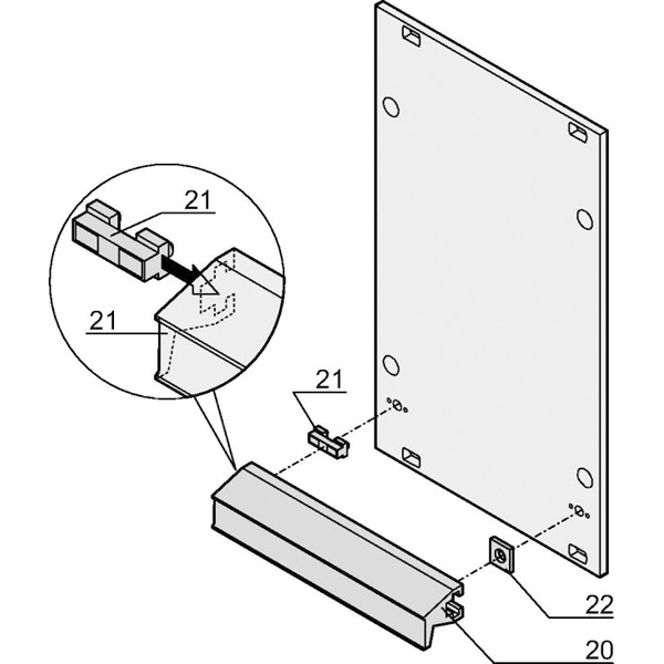 SCHROFF Aluminium-Profilgriff - ALU-PROFILGRIFF 21TE