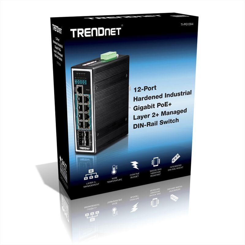 TRENDnet TI-PG1284i 12 Port Rail Switch