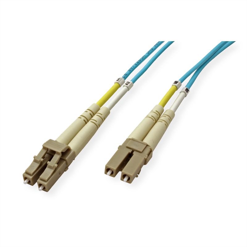 VALUE LWL-Kabel 50/125µm OM3, LC/LC, türkis, 15 m