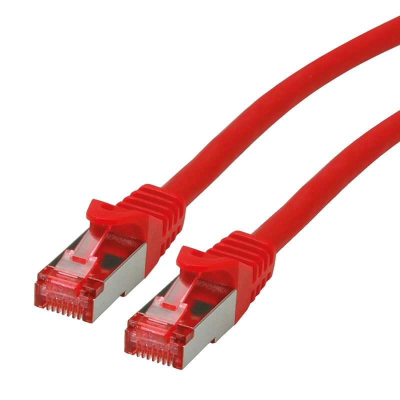 ROLINE Patchkabel Kat.6 S/FTP (PiMF), Component Level, LSOH, rot, 1 m