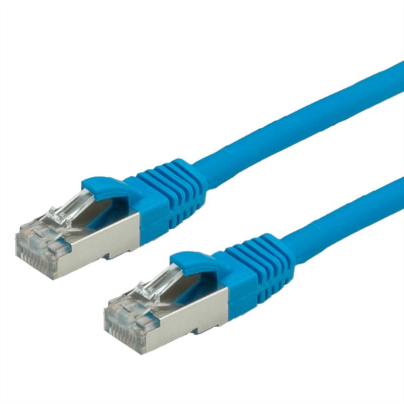 VALUE Patchkabel Kat.6 (Class E) S/FTP (PiMF), LSOH, blau, 1 m