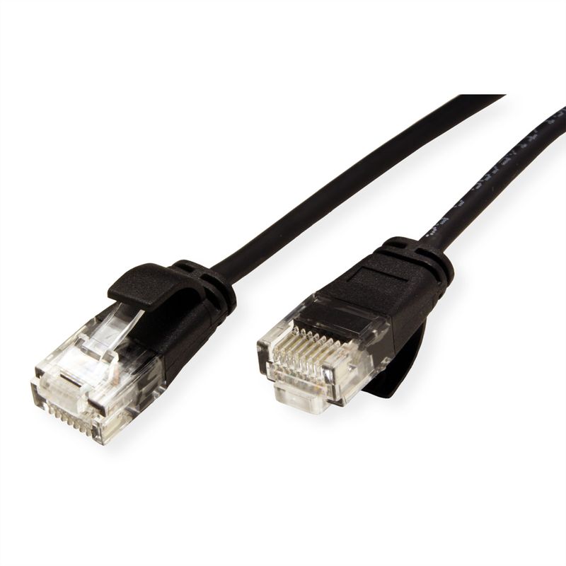 ROLINE UTP DataCenter Patchkabel Kat.6A (Class EA), LSOH, slim, schwarz, 2 m