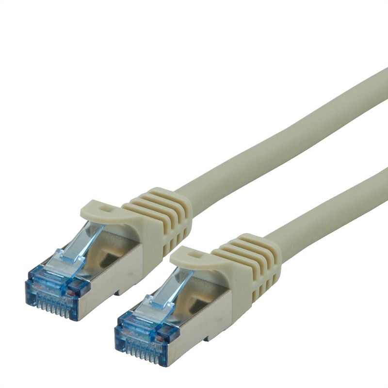 ROLINE Patchkabel Kat.6A S/FTP (PiMF), Component Level, LSOH, grau, 0,5 m
