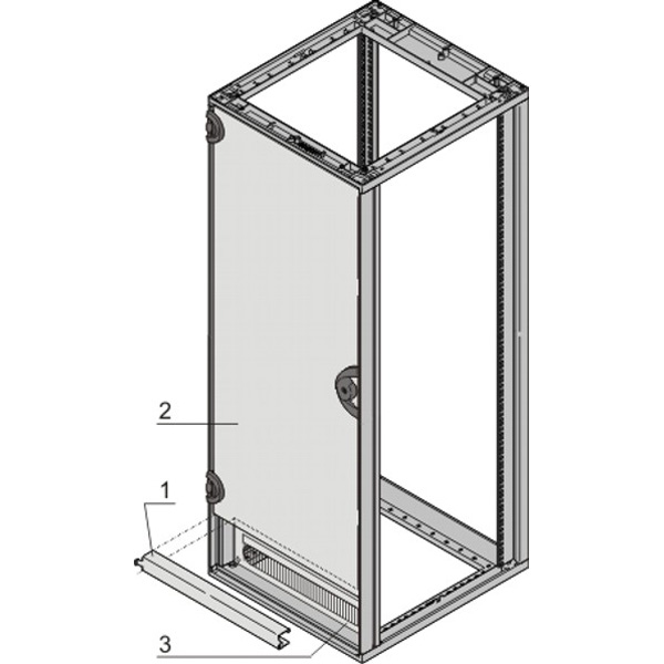 SCHROFF Türlagerwinkel für verkürzte Türen - TUERLAGERWINKEL 60MM 7021