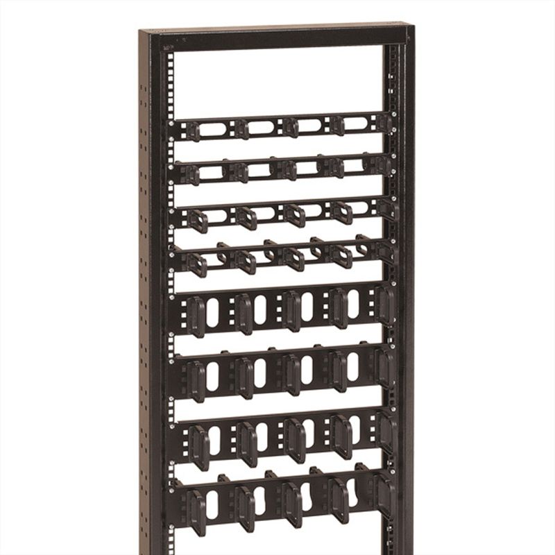 CONTEG 19"-Kabelführung 1 HE mit 5 Kabelösen 40 x 50 mm