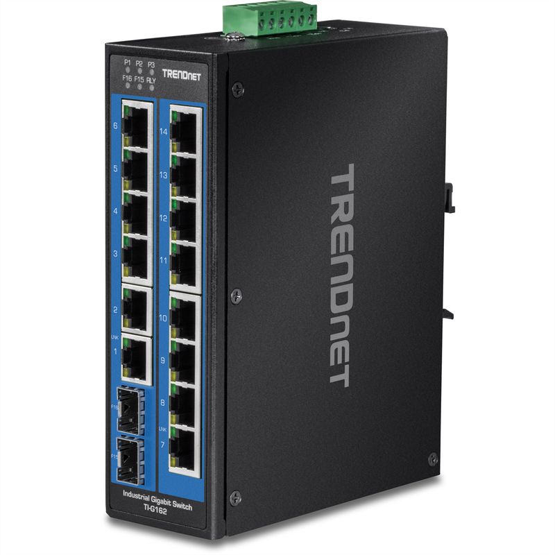 TRENDnet TI-G162 16-Port DIN-Rail Switch Industrial  Gigabit