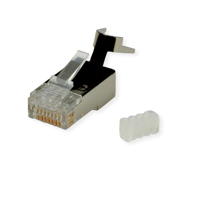 ROLINE Modular Plug geschirmt, Kat.6 (Class E) für Massivdraht, 10 Stck