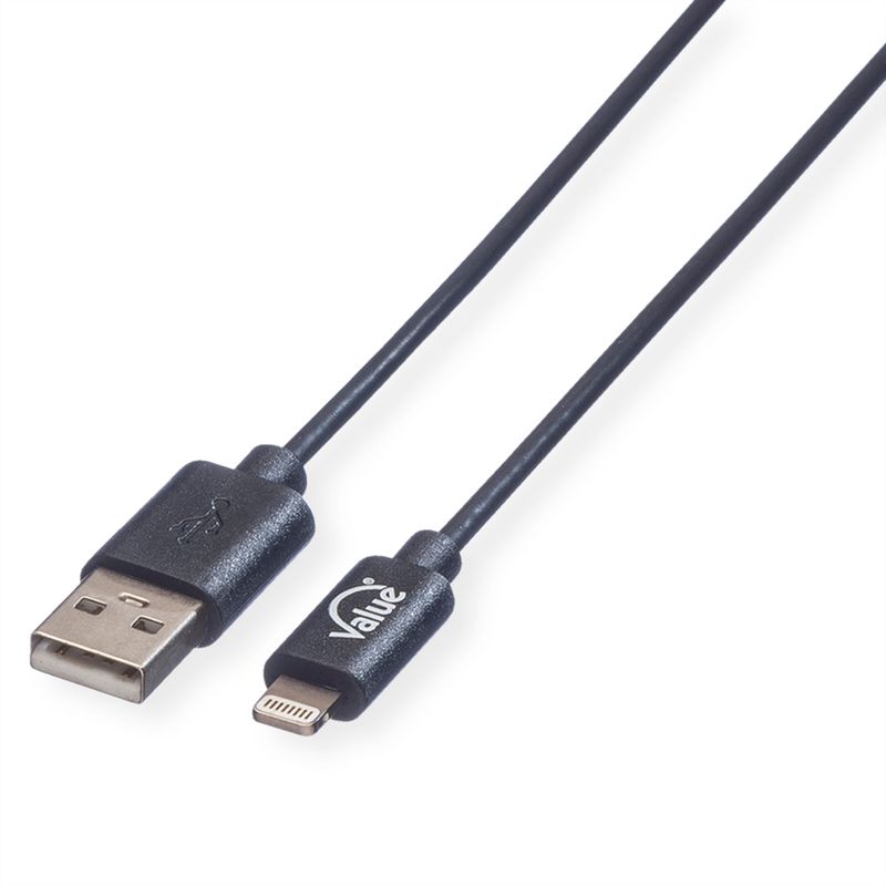 VALUE USB 2.0 Sync- & Ladekabel mit Lightning Connector, 1 m