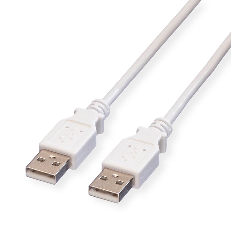 VALUE USB 2.0 Kabel, Typ A-A, weiß, 4,5 m