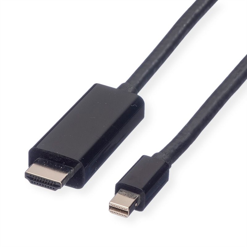 VALUE Mini DisplayPort Kabel, Mini DP-UHDTV, ST/ST, schwarz, 2 m
