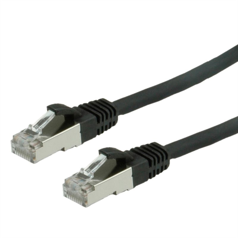 VALUE Patchkabel Kat.6 (Class E) S/FTP (PiMF), LSOH, schwarz, 5 m