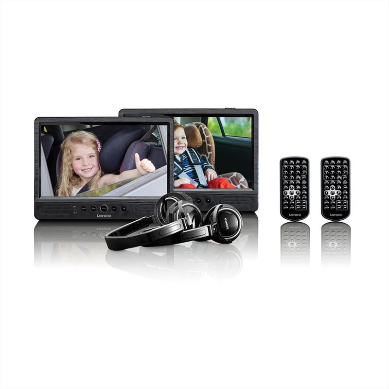Lenco DVP-1045 portabler DVD Player, 10" dual screen