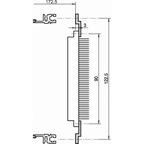 SCHROFF Z-Schiene für Steckverbinder nach EN 60603-2 (DIN 41612) - Z-SCHIENE 84T