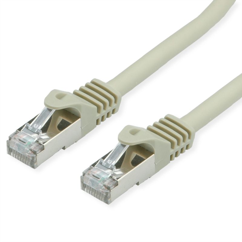 VALUE S/FTP-Kabel Kat.7, mit RJ-45 Steckern (500 MHz / Class EA), grau, 0,5 m