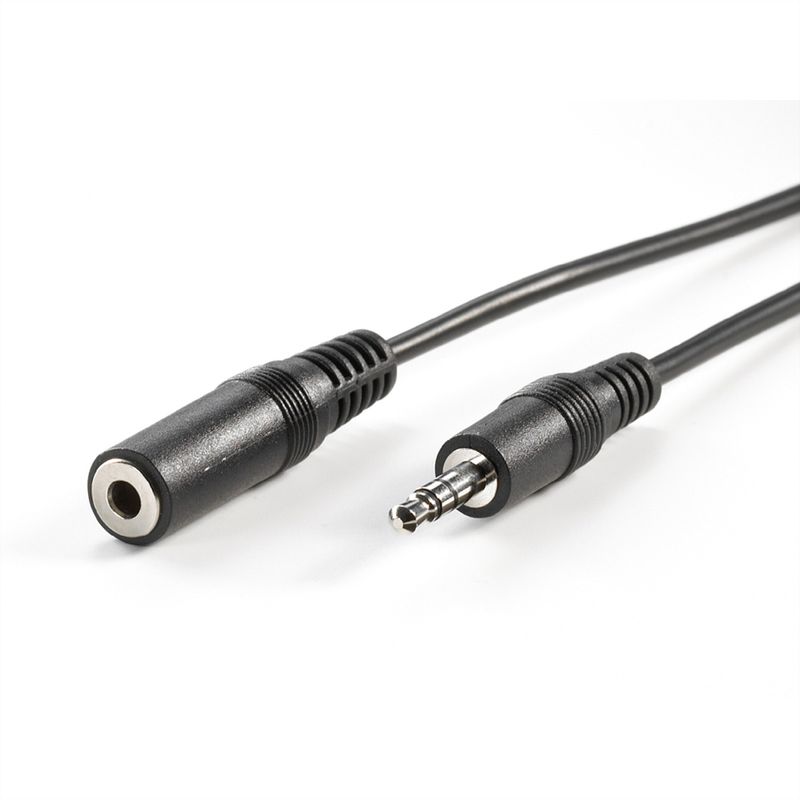 VALUE 3,5mm Verlängerungskabel ST / BU, schwarz, 5 m