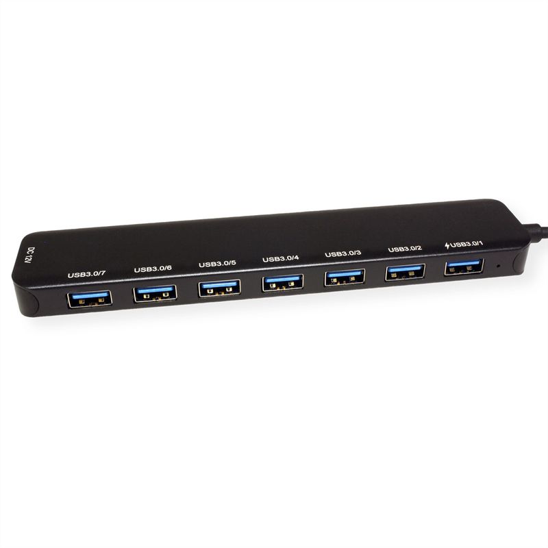 VALUE USB 3.2 Gen 1 Hub, 7fach, Typ C Anschlusskabel