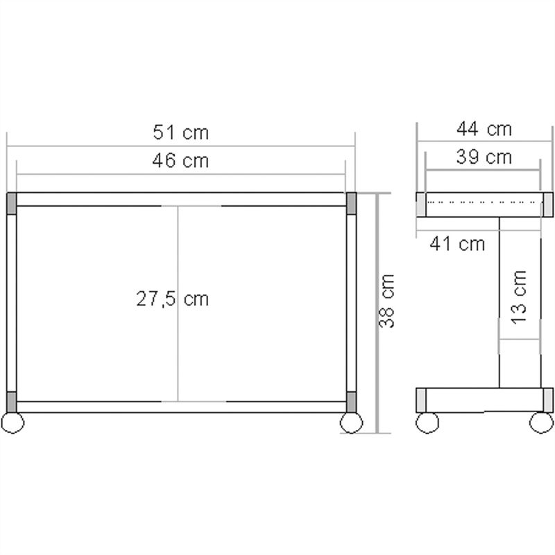 ROLINE Mini-Druckertisch, grau