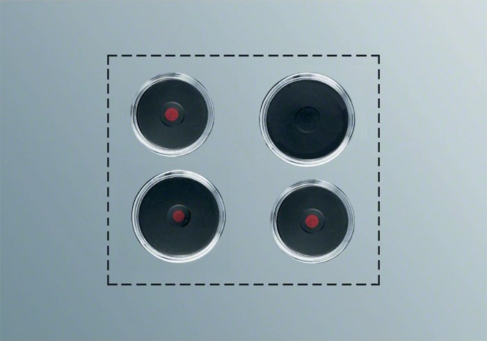 Electrolux Guss Kochmulde / Kochplatten-Set externe Bedienung Sonderform cm, PS+B412, 910302267