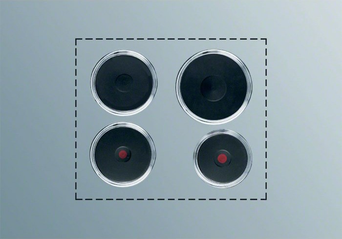 Electrolux Guss Kochmulde / Kochplatten-Set externe Bedienung Sonderform cm, PS+B423, 910302268