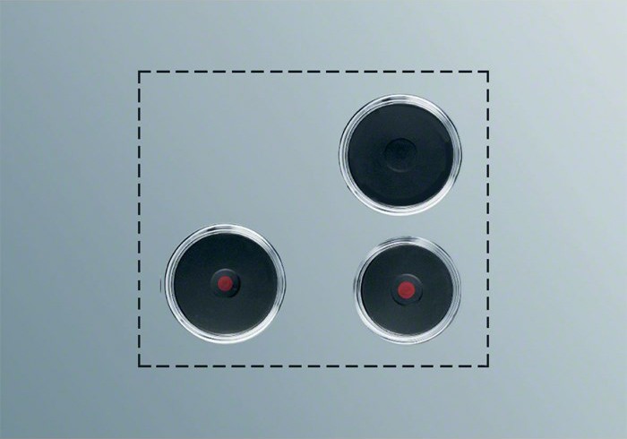 Electrolux Guss Kochmulde / Kochplatten-Set externe Bedienung Sonderform cm, PS+B302, 910302266