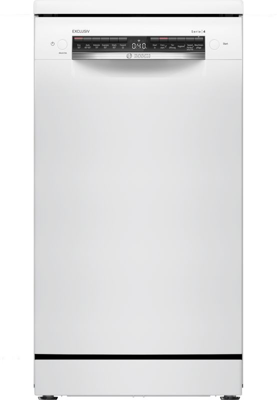 Bosch Serie 4, Freistehender Geschirrspüler, 45 cm, Weiß, SPS4ELW01D