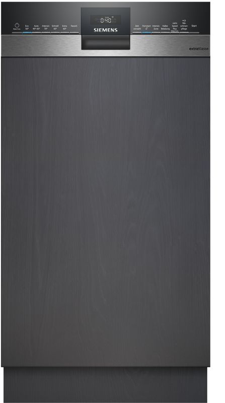 Siemens iQ300, Teilintegrierter Geschirrspüler, 45 cm, Edelstahl, SR53ES01LD