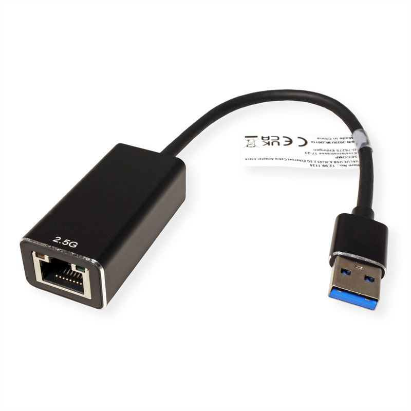 VALUE USB 3.2 Gen 1 Typ A zu 2.5-Gigabit-Ethernet Konverter