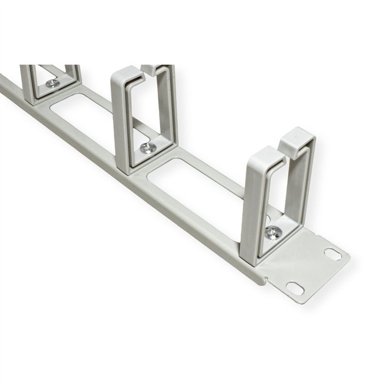 VALUE 19"-Frontplatte, 5 Kabelösen Typ C, Kabeldurchführung, RAL 7035 Lichtgrau