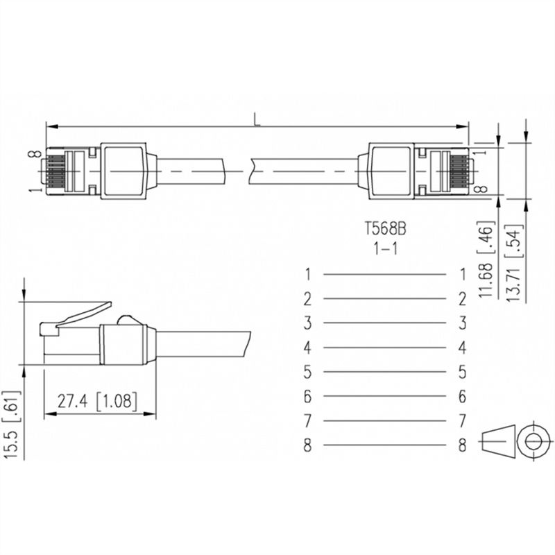 METZ CONNECT Patchkabel Kat.6 (Class E) S/FTP, Ultraflex500 VoIP, AWG 26, LSOH, weiß, 1 m
