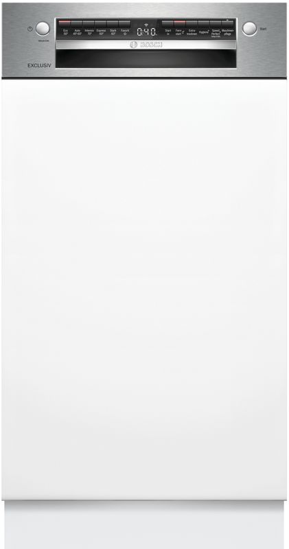 Bosch Serie 4, Teilintegrierter Geschirrspüler, 45 cm, Gebürsteter Stahl, SPI4EMS02D, ID SPI4EMS02D
