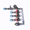 Irritop 3x Kopfstation PE25 Ausgang, Verteiler für Bewässerung mit Hunter PGV 101 MMB Magnetventile, für Ø25mm PE-Rohr