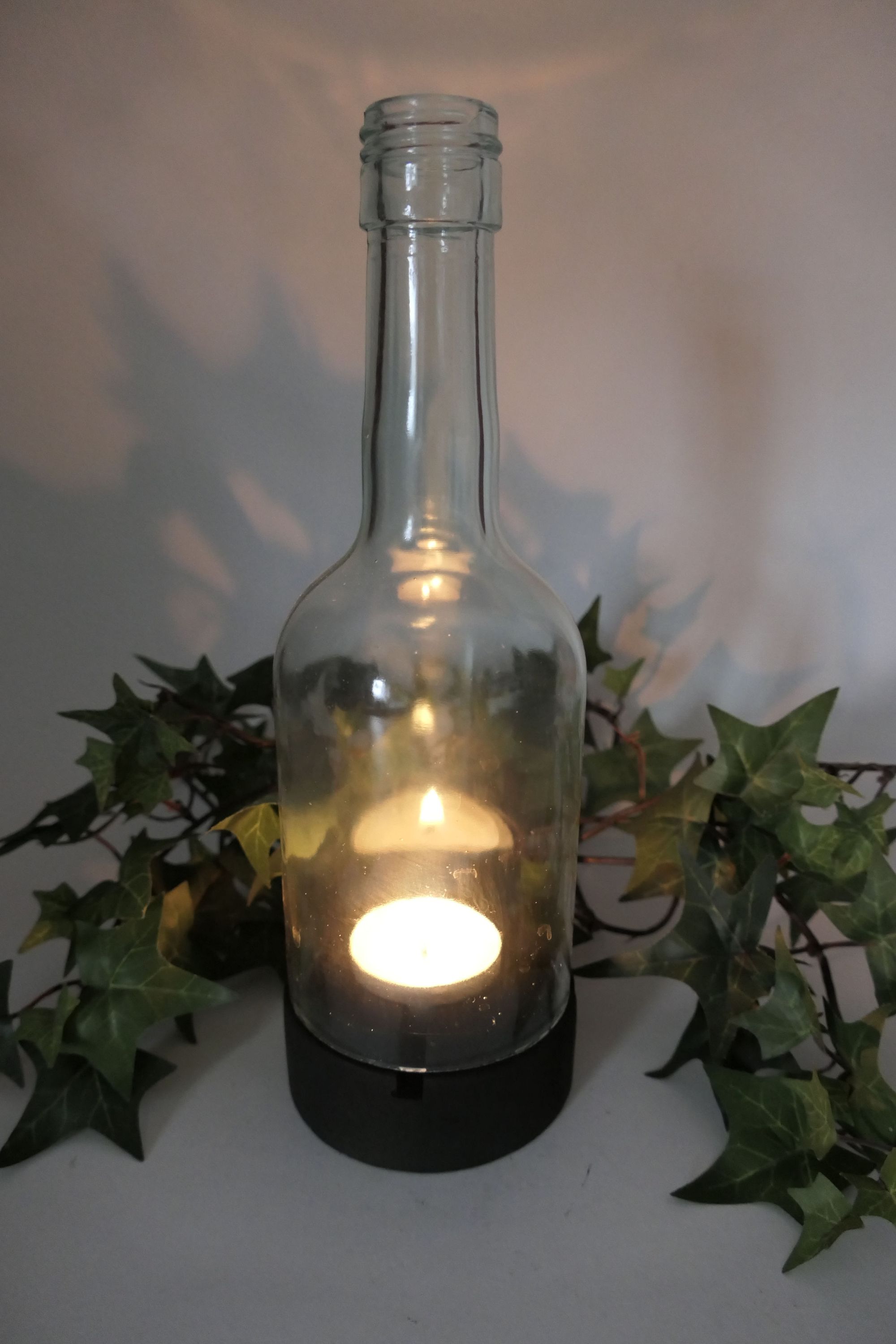 Sockel für Flaschen Windlichter Teelichthalter schwarz Höhe 3cm Dekoration
